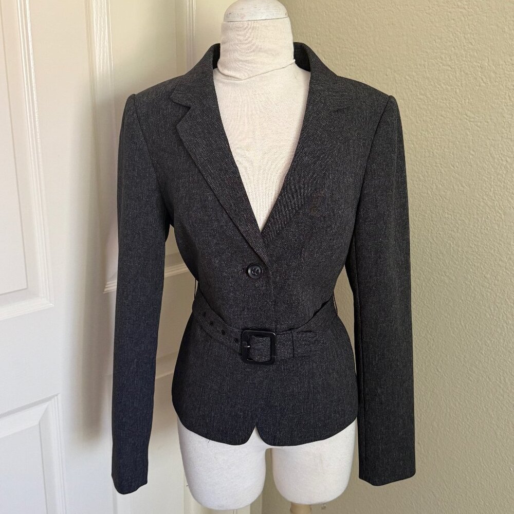 The Limited Charcoal Belted Blazer S
